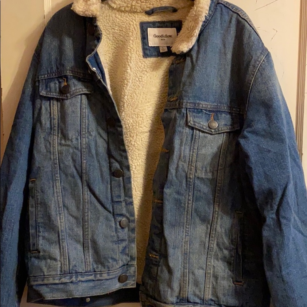 Denim, fleece lined jacket